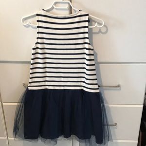 White and blue party dress